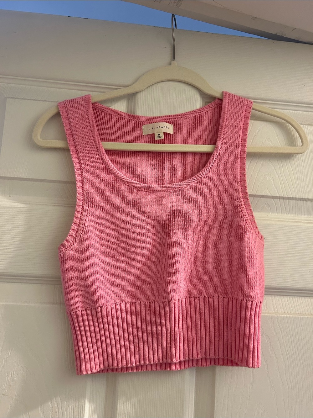 PacSun Pink Ribbed Knit Crop Tank
